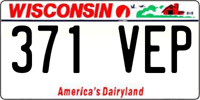 WI license plate 371VEP