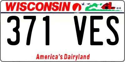 WI license plate 371VES