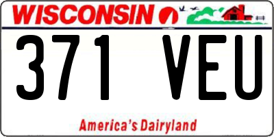 WI license plate 371VEU
