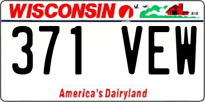 WI license plate 371VEW