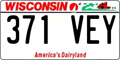 WI license plate 371VEY