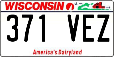WI license plate 371VEZ