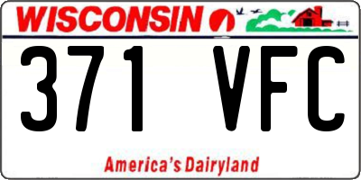 WI license plate 371VFC
