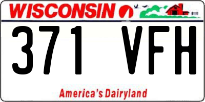 WI license plate 371VFH