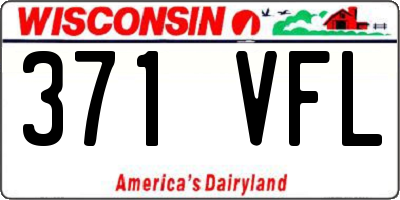 WI license plate 371VFL