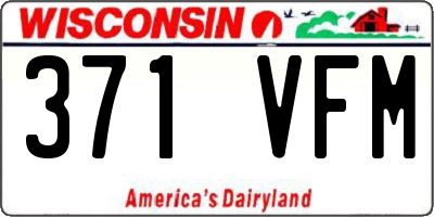 WI license plate 371VFM