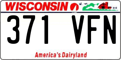 WI license plate 371VFN