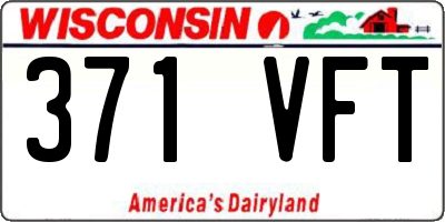 WI license plate 371VFT