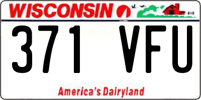 WI license plate 371VFU
