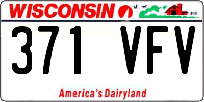 WI license plate 371VFV