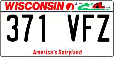 WI license plate 371VFZ