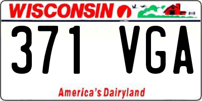 WI license plate 371VGA