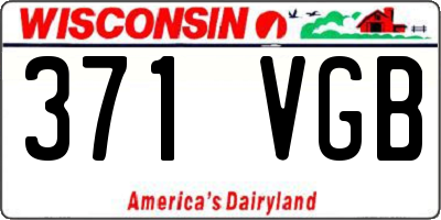 WI license plate 371VGB