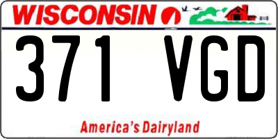 WI license plate 371VGD