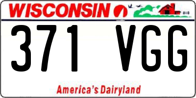 WI license plate 371VGG