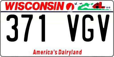 WI license plate 371VGV