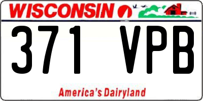 WI license plate 371VPB