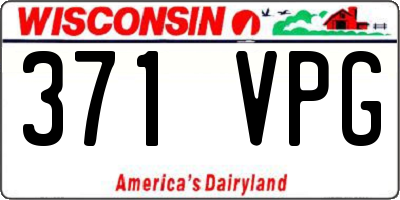 WI license plate 371VPG