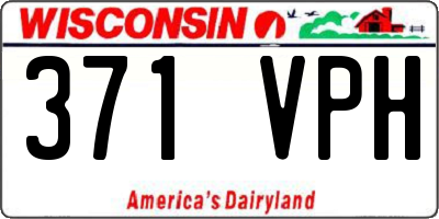 WI license plate 371VPH