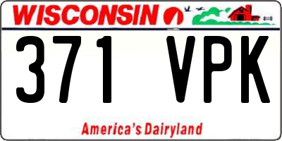 WI license plate 371VPK