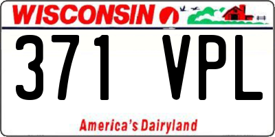 WI license plate 371VPL