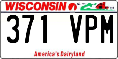 WI license plate 371VPM
