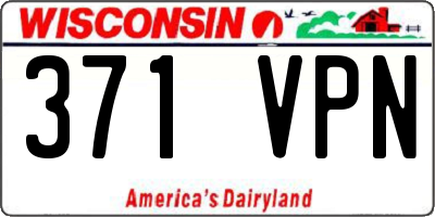WI license plate 371VPN