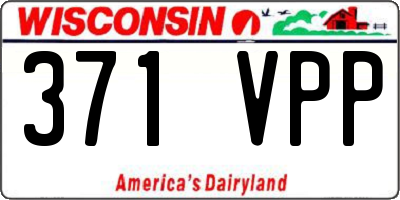 WI license plate 371VPP