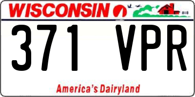 WI license plate 371VPR
