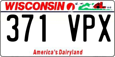 WI license plate 371VPX