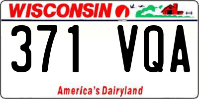 WI license plate 371VQA