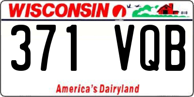 WI license plate 371VQB