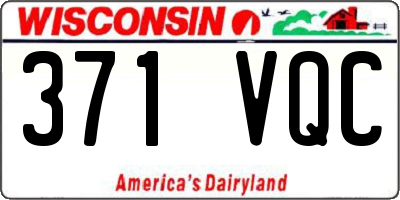 WI license plate 371VQC