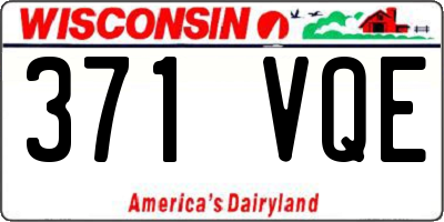 WI license plate 371VQE