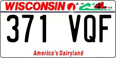 WI license plate 371VQF