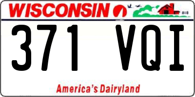WI license plate 371VQI