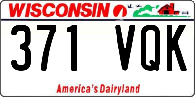 WI license plate 371VQK