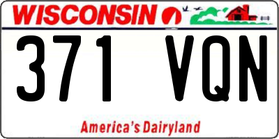 WI license plate 371VQN