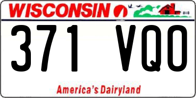WI license plate 371VQO