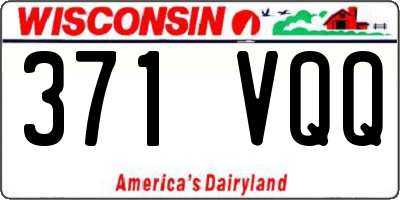 WI license plate 371VQQ