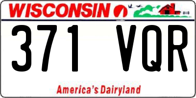 WI license plate 371VQR