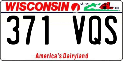 WI license plate 371VQS