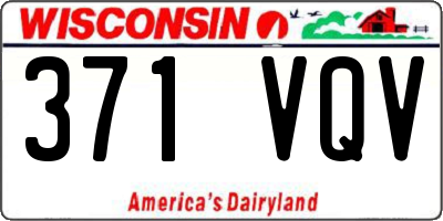 WI license plate 371VQV