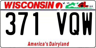 WI license plate 371VQW