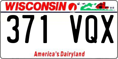 WI license plate 371VQX
