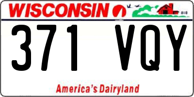 WI license plate 371VQY