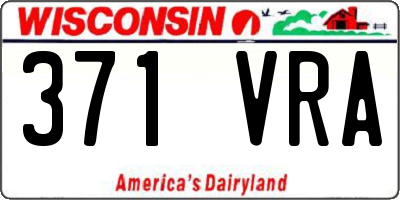 WI license plate 371VRA