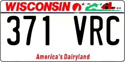 WI license plate 371VRC