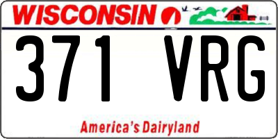 WI license plate 371VRG