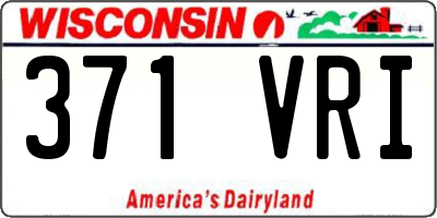 WI license plate 371VRI